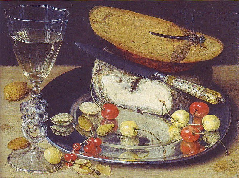 Stilleben mit Kase und Kirschen, Georg Flegel